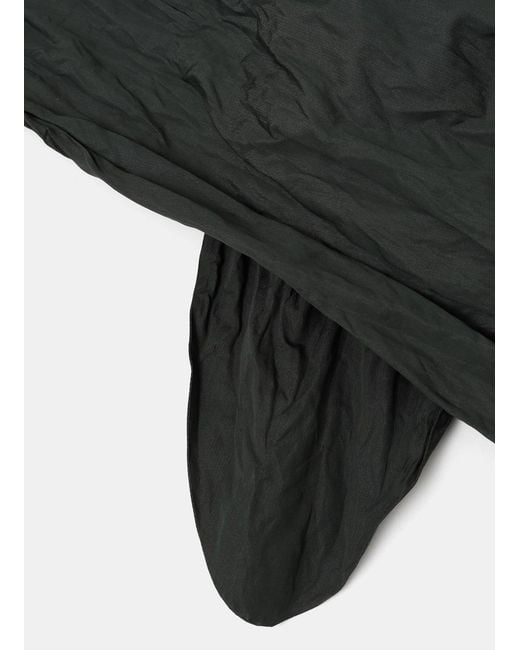 Totême  Black Crinkled Draped Scarf