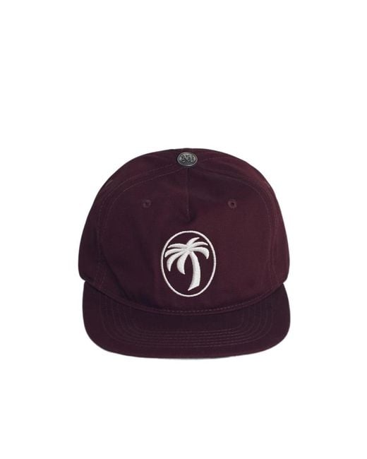Palm Angels Purple Classic Palm-Detailed Cap for men