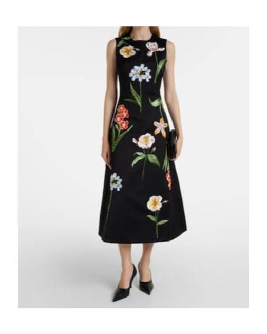 Leo Black C Floral Midi Dress