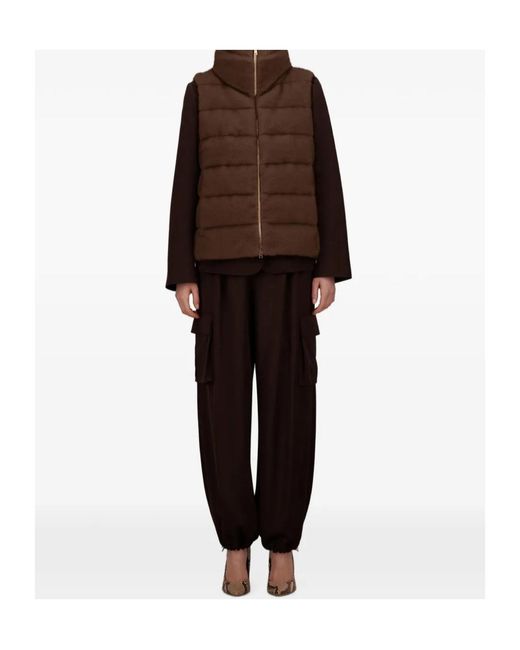 Herno Brown Reversible Quilted Down Vest