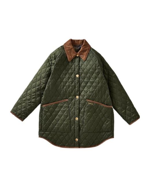 Barbour Green 30Th Anniversary Liddesdale Oversized Quilted Jacket