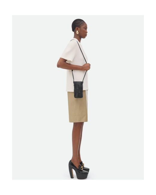 Bottega Veneta Black Woven Strap Phone Case