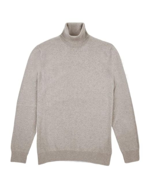 Zanone Gray Roll-Neck Sweater for men
