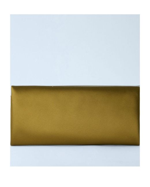 Saint Laurent Natural Evening Satin Clutch Bag