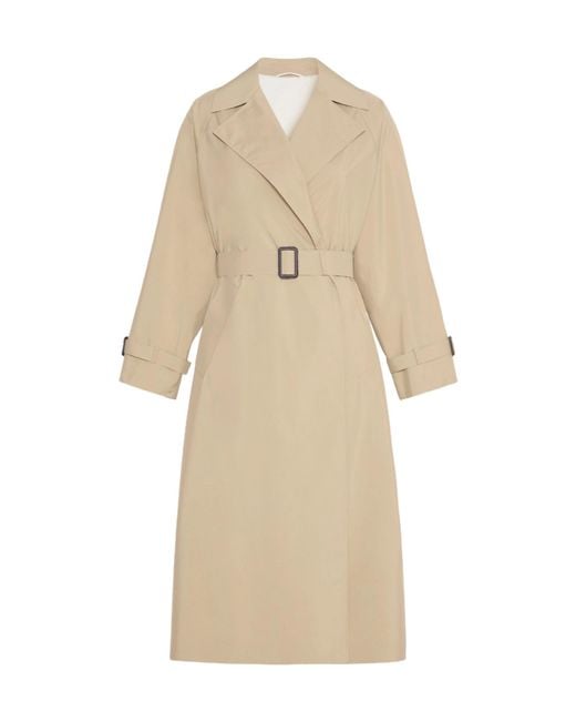 Weekend by Maxmara Natural Long Water-Repellent Technical Trench Coat