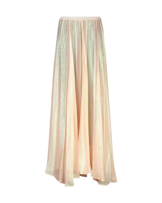 Forte_forte Natural Chiffon Long Skirt