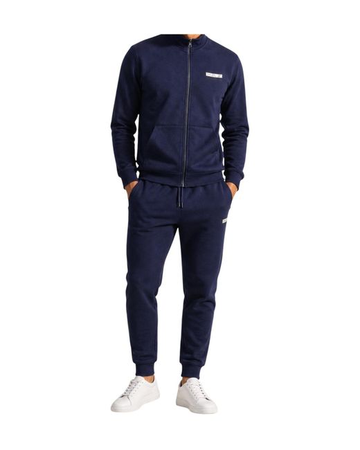 EA7 Blue Sweatshirt And Sweatpants Set for men