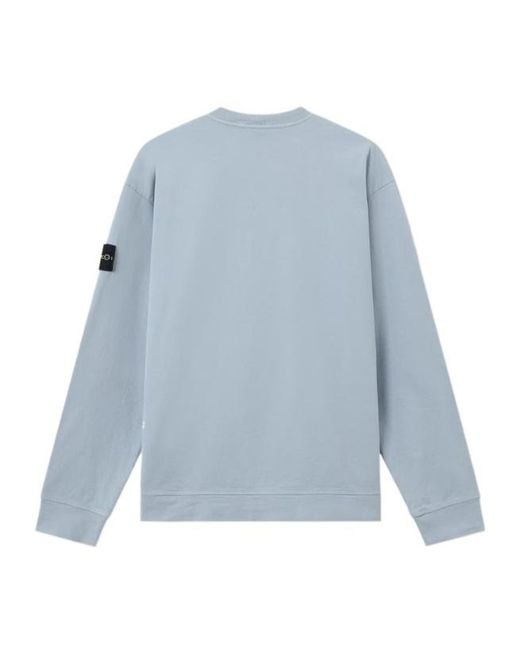 Stone Island Blue Regular Fit Crewneck Sweatshirt for men