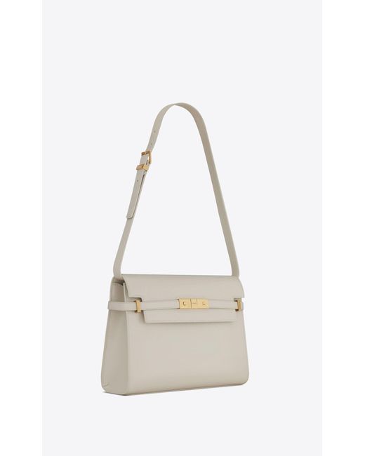 Saint Laurent White Manhattan Medium Shoulder Bag