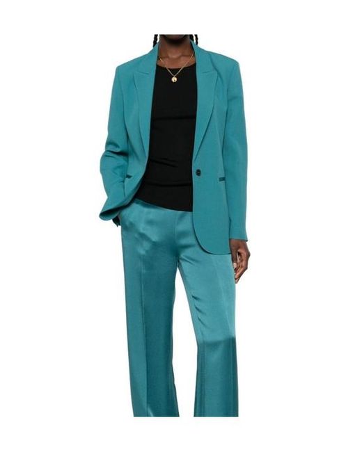 Forte_forte Blue Single-Breasted Notched-Lapels Jacket