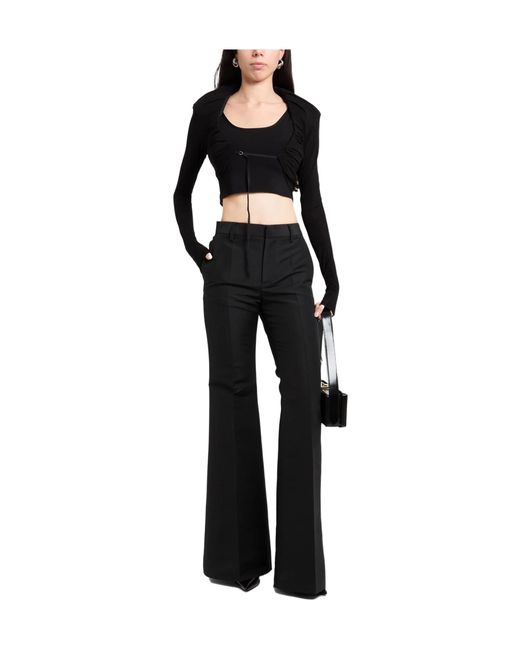 Jacquemus Black Stretch Solid Knit Sweater