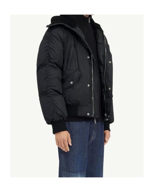 MM6 by Maison Margiela Blue Hooded Bomber Jacket for men