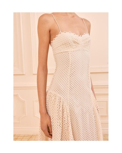 Ulla Johnson Natural Isotta Eyelet Cotton Dress