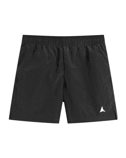 Roa Black Helder 5 Inch Elastic Waist Shorts for men