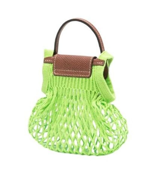 Longchamp Green Mesh Shoulder Bag
