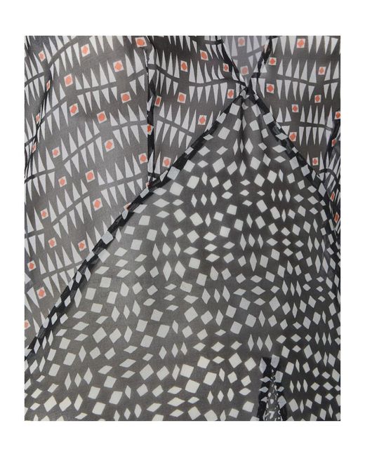 Fendi Gray Printed Georgette Dress