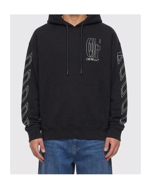 Off-White c/o Virgil Abloh Blue Big Double Arrow Skate Hoodie for men