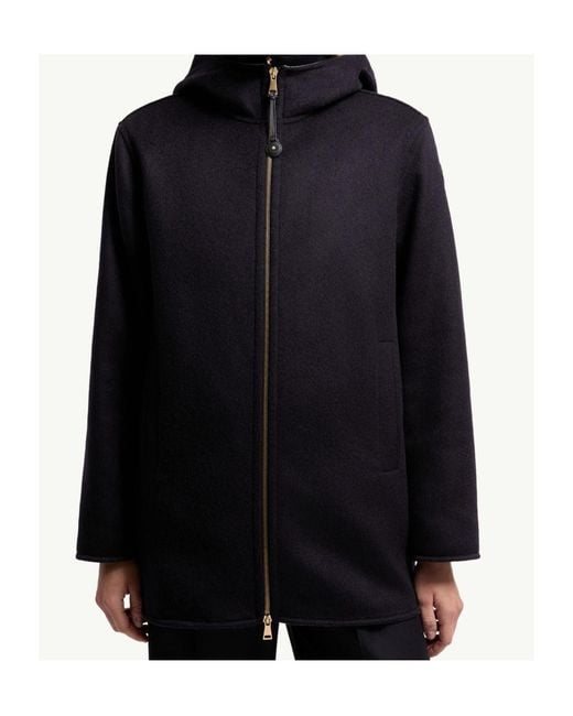 Moncler Blue Hemiptere 3-In-1 Hooded Wool Cashmere Down Jacket
