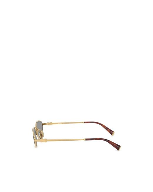 Miu Miu White Eyewear Oval-Frame Sunglasses