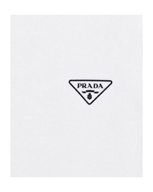 Prada White Short-Sleeved T-Shirt for men