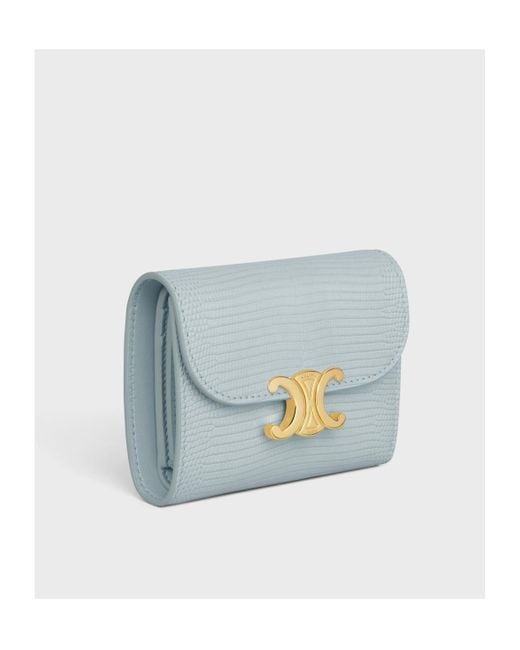 Céline Blue Small Flip Wallet