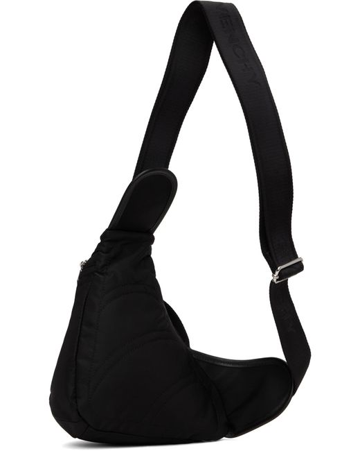 Givenchy Black Small G-Zip Triangle Shoulder Bag for men