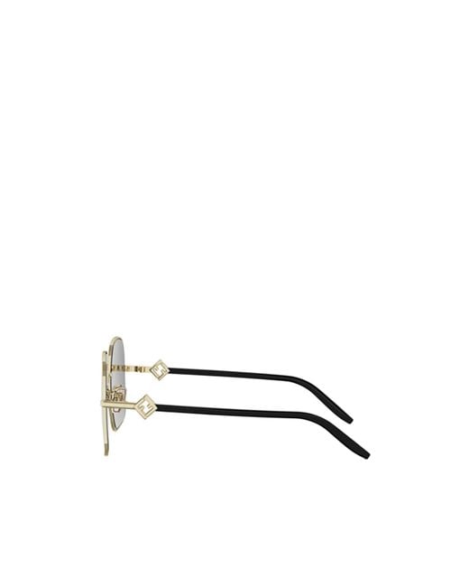 Fendi Metallic Eyewear Geometric Frame Sunglasses