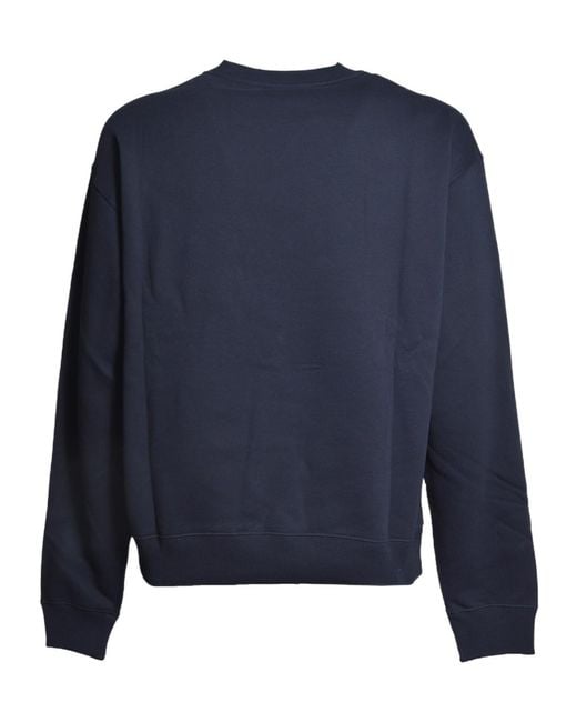 Jil Sander Blue Terry Crewneck Sweatshirt for men