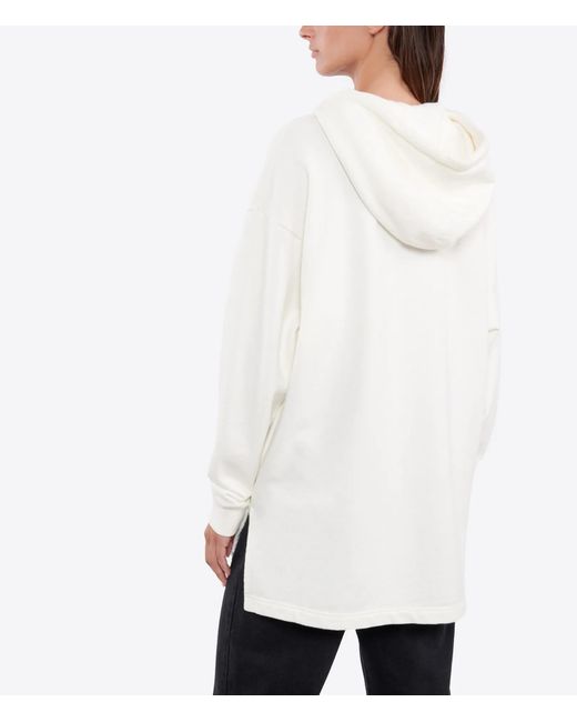Isabel Marant White Isabel Marant Étoile Long-Sleeved Drawstring Hoodie
