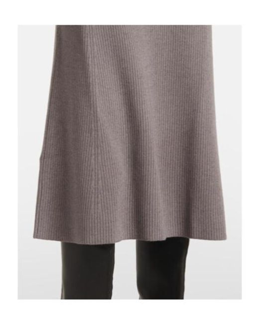 Proenza Schouler Gray Jocelyn Ribbed-Knit Midi Dress