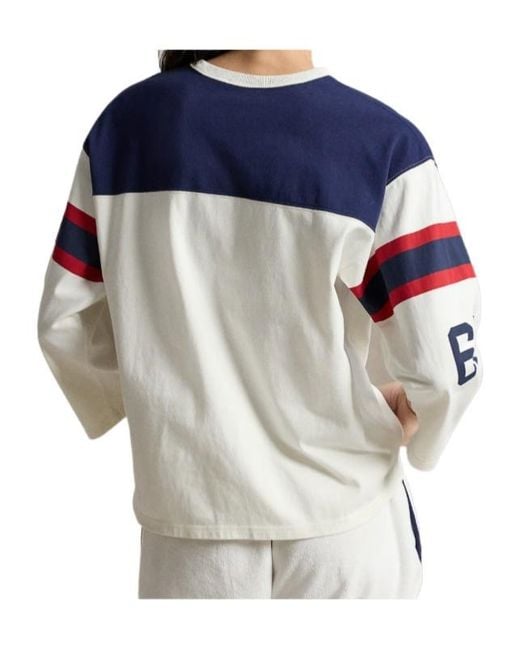 Polo Ralph Lauren Blue Polo Bear Long-Sleeved Crewneck T-Shirt