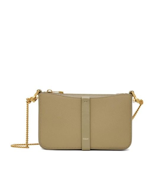 Chloé Natural Mini Marcie Leather Shoulder Bag