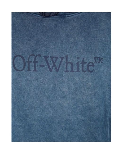 Off-White c/o Virgil Abloh Blue Logo Hoodie for men