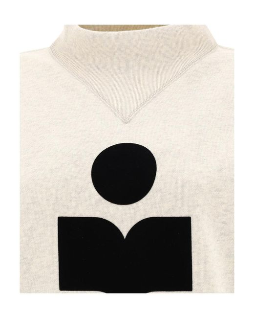 Isabel Marant White Isabel Marant Étoile Logo Crew Neck Sweatshirt