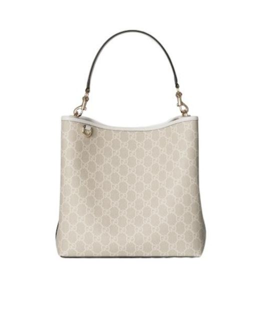 Gucci Natural Gg Emblem Small Shoulder Bag