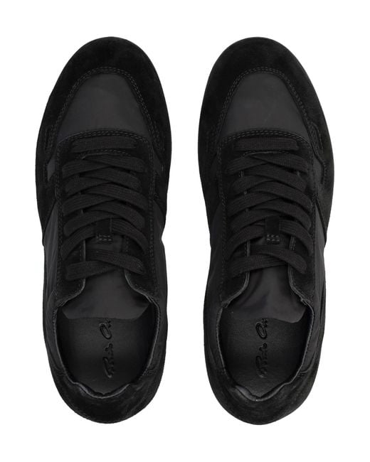 Rick Owens Blue Minimal Low-Top Sneakers for men