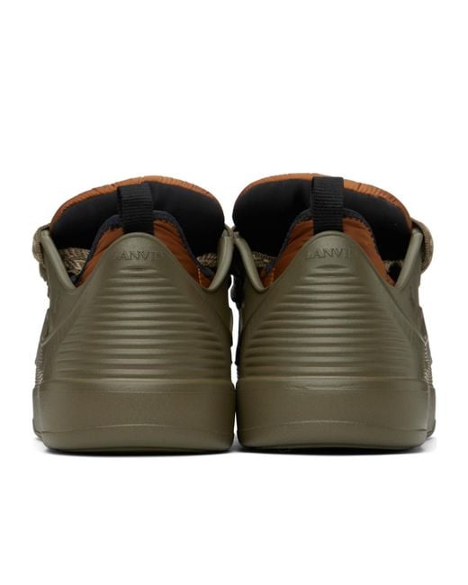Lanvin Green Curb Interchangeable-Lining Sneakers for men