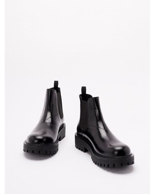 Prada Black Slip-On Ankle Boots for men