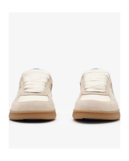 Burberry White Terrace Check Low-Top Sneakers