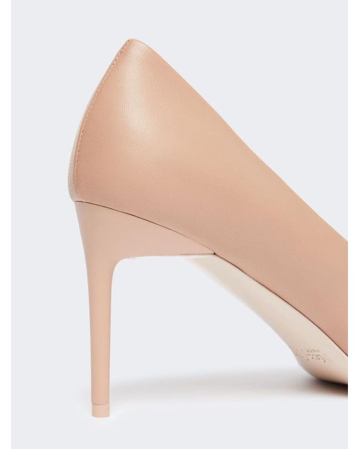 Max Mara Pink Nappa Leather Court Shoes