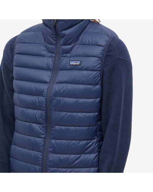 Patagonia Blue Down Sweater Vest for men