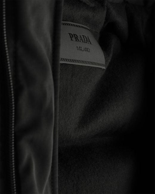 Prada Black Medium-Weight Technical Fabric Down Jacket for men