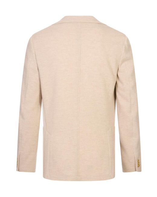 Canali Natural Textured Single-Breasted Blazer for men