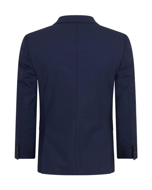 Boss Blue Notch Lapel Jacket for men