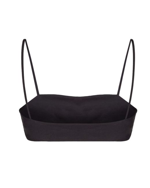 DSquared² Gray Logo Bikini Top