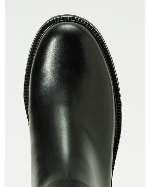 Twinset Black Buckle-Strap Leather Boots