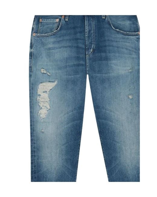 Dondup Blue Distressed Trousers for men