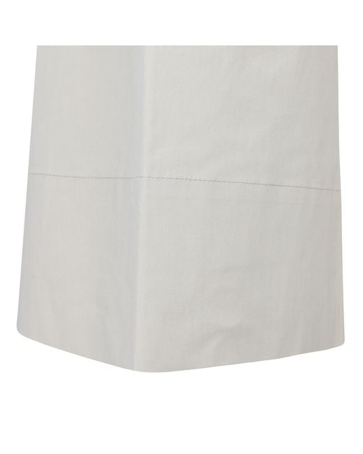 Antonelli White Elastic-Waist Wide-Leg Pants
