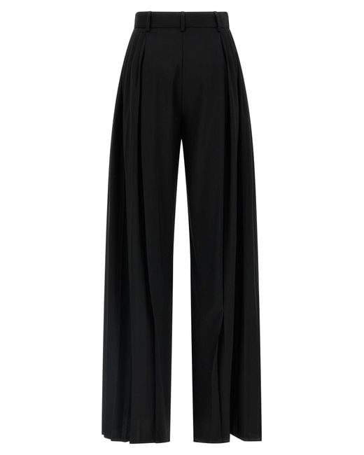 GIUSEPPE DI MORABITO Black Pleated Wide-Leg Pants