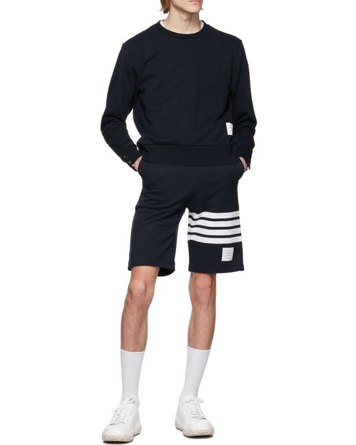 Thom Browne Blue Bar Bermuda Shorts for men